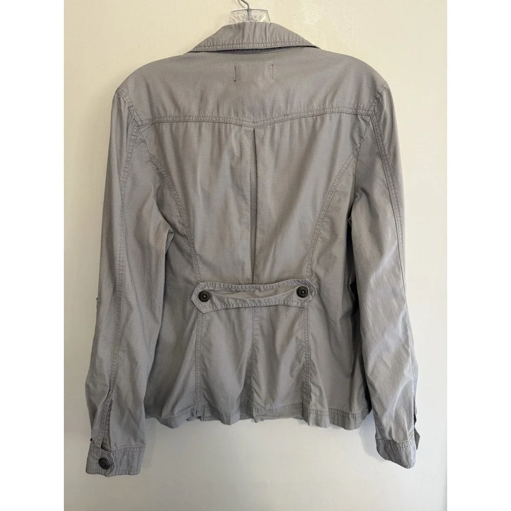 Live‎ A Little Gray Button Jacket Zipper Pockets Layer Business Casual